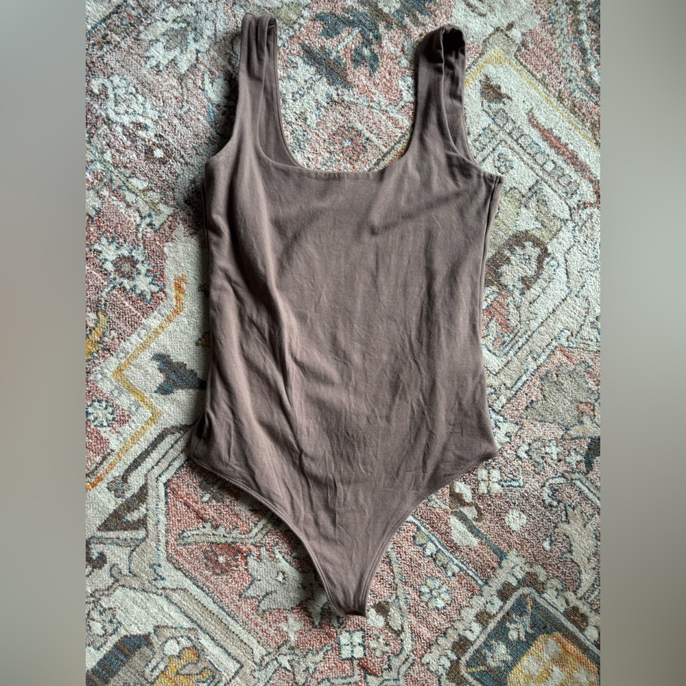 Abercrombie & Fitch Cotton Seamless Fabric Tank Bodysuit